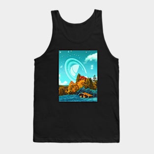 Forest Moon - Space Aesthetic, Retro Futurism, Sci-Fi Tank Top